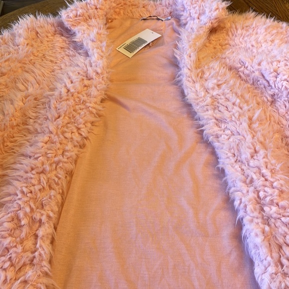 JustFab Fuzzy Pink Women’s Jacket/Coat Size Large - Picture 8 of 9
